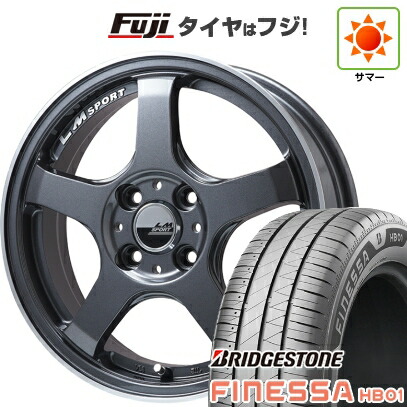 【新品 軽自動車】N-BOX タント スペーシア 夏タイヤ ホイール4本セット 165/55R15 ブリヂストン フィネッサ HB01 レアマイスター LMスポーツ LM-05R(ガンメタ/リムポリッシュ) 5J 15インチ(送料無料)