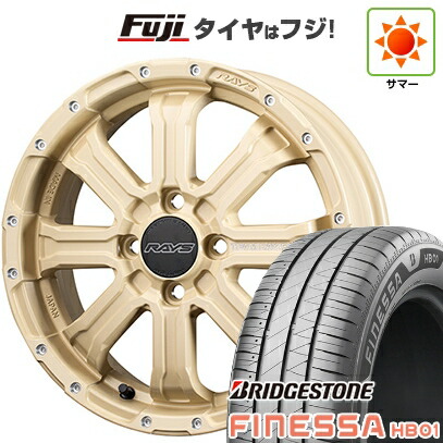 【新品 軽自動車】N-BOX タント スペーシア 夏タイヤ ホイール4本セット 165/55R15 ブリヂストン フィネッサ HB01 RAYS レイズ デイトナ FDX-K コレクション 5J 15インチ(送料無料)
