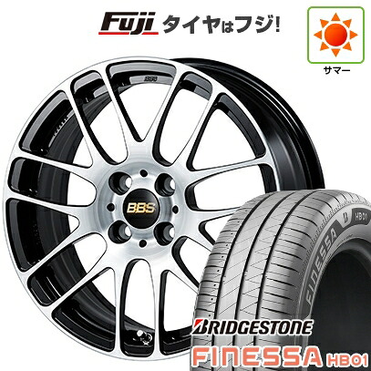 【新品 軽自動車】N-BOX タント スペーシア 夏タイヤ ホイール4本セット 165/55R15 ブリヂストン フィネッサ HB01 BBS JAPAN RE-L2 ブラックダイヤカット 5J 15インチ(送料無料)