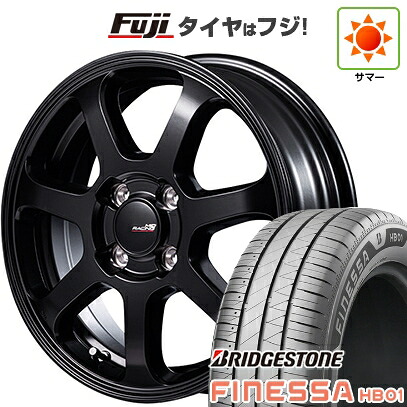 【新品 軽自動車】N-BOX タント スペーシア 夏タイヤ ホイール4本セット 165/55R15 ブリヂストン フィネッサ HB01 MID WHEELS MID RACING R07 タイプS 5J 15インチ(送料無料)|フジコーポレーション
