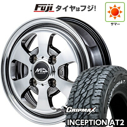 【新品 軽自動車】軽トラ 軽バン 夏タイヤ ホイール4本セット 145R12C 80/78N グリップマックス インセプション A/TII RWL(限定) MID WHEELS ガルシア ダラス6 4J 12インチ(送料無料) 57,695円