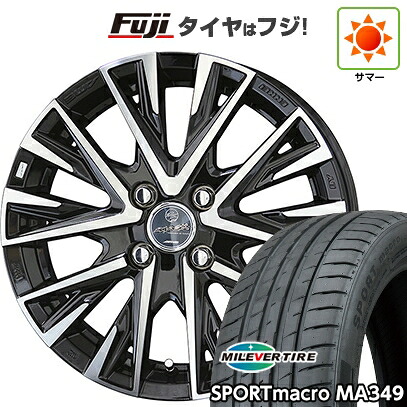 【新品】オーラ 夏タイヤ ホイール4本セット 205/50R17 ミレバー スポーツマクロ MA349（限定） 共豊 スマック レジーナ 6J 17インチ(送料無料)