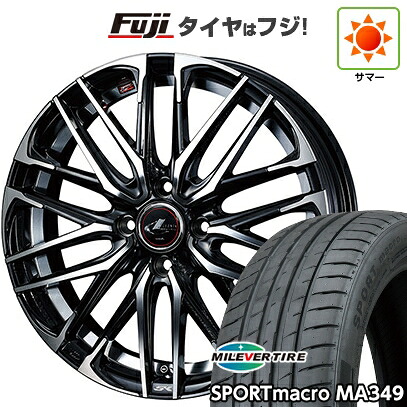 【新品国産車用4穴100】 夏タイヤ ホイール4本セット 195/45R16 ミレバー スポーツマクロ MA349（限定） WEDS ウェッズ レオニス SK 6J 16インチ(送料無料) 64,185円