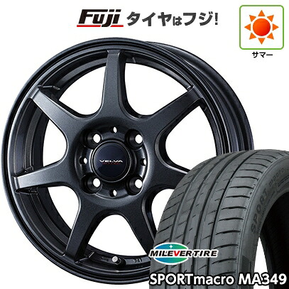 【新品国産車用4穴100】 夏タイヤ ホイール4本セット 195/50R16 ミレバー スポーツマクロ MA349（限定） WEDS ウェッズ ヴェルバ ワンダー 6J 16インチ(送料無料)