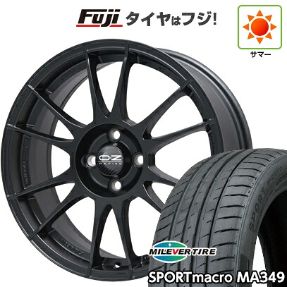 【新品国産車用4穴100】 夏タイヤ ホイール4本セット 195/50R16 ミレバー スポーツマクロ MA349(限定) OZ ウルトラレッジェーラ 7J 16インチ(送料無料)