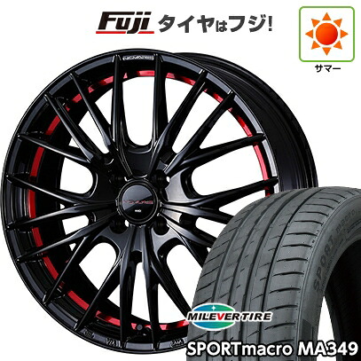 【新品国産車用4穴100】 夏タイヤ ホイール4本セット 195/45R16 ミレバー スポーツマクロ MA349（限定） WEDS ウェッズ ノヴァリス ローグ QR 6J 16インチ(送料無料)