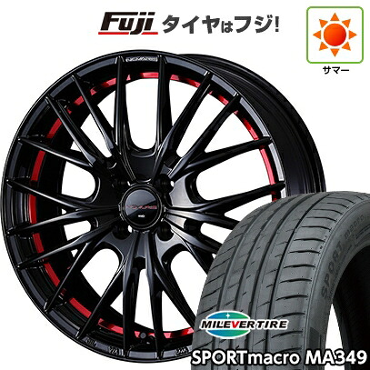 【新品】オーラ 夏タイヤ ホイール4本セット 205/50R17 ミレバー スポーツマクロ MA349（限定） WEDS ウェッズ ノヴァリス ローグ QR 6.5J 17インチ(送料無料)