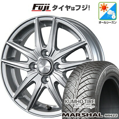 【新品国産車用4穴100】 オールシーズンタイヤ ホイール4本セット 185/65R15 クムホ マーシャル MH22 オールシーズン(限定) ブリヂストン エコフォルム SE-20 5.5J 15インチ(送料無料)