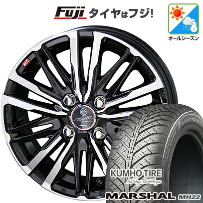 【新品】オーラ オールシーズンタイヤ ホイール4本セット 205/50R17 93 W XL クムホ マーシャル MH22 オールシーズン(限定) 共豊 スマック クレスト 6J 17インチ(送料無料)