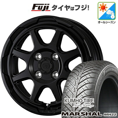 【新品国産車用4穴100】 オールシーズンタイヤ ホイール4本セット 165/70R14 クムホ マーシャル MH22 オールシーズン(限定) WEDS ウェッズアドベンチャー スタットベルク 5J 14インチ(送料無料)|フジコーポレーション