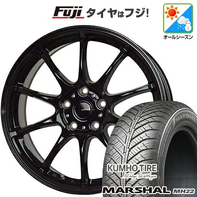 【新品国産車用4穴100】 オールシーズンタイヤ ホイール4本セット 205/45R17 88 W XL クムホ マーシャル MH22 オールシーズン(限定) ホットスタッフ ジースピード G-07 6.5J 17インチ(送料無料)