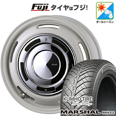 【新品 軽自動車】ソリオ ハスラー オールシーズンタイヤ ホイール4本セット 165/70R14 クムホ マーシャル MH22 オールシーズン(限定) クリムソン ディーン クロスカントリー 4.5J 14インチ(送料無料)