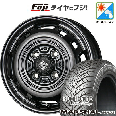 【新品 軽自動車】ソリオ ハスラー オールシーズンタイヤ ホイール4本セット 165/70R14 クムホ マーシャル MH22 オールシーズン(限定) トピー ランドフット XFG 数量限定 4.5J 14インチ(送料無料)
