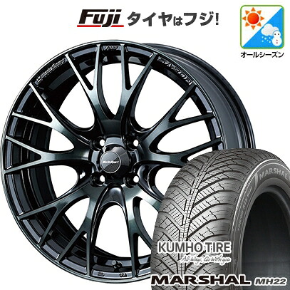 【新品国産車用4穴100】 オールシーズンタイヤ ホイール4本セット 205/45R17 88 W XL クムホ マーシャル MH22 オールシーズン(限定) WEDS ウェッズスポーツ SA-20R 7J 17インチ(送料無料)