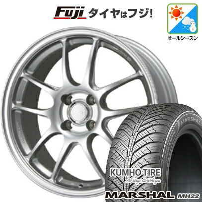 【新品国産車用4穴100】 オールシーズンタイヤ ホイール4本セット 205/45R17 88 W XL クムホ マーシャル MH22 オールシーズン(限定) ENKEI エンケイ PerformanceLine PF01 7J 17インチ(送料無料)