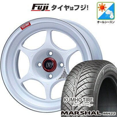 【新品国産車用4穴100】 オールシーズンタイヤ ホイール4本セット 205/45R17 88 W XL クムホ マーシャル MH22 オールシーズン(限定) ENKEI エンケイ PerformanceLine PF06 マシニングホワイト 7J 17インチ(送料無料)