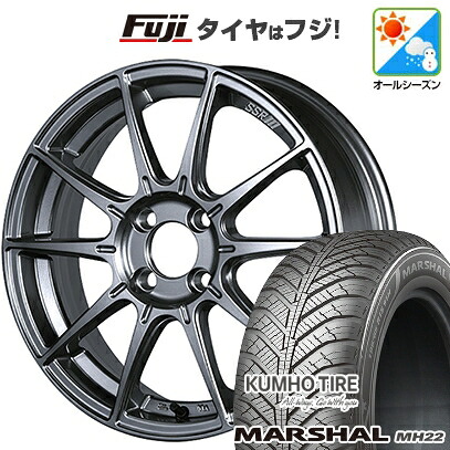 【新品国産車用4穴100】 オールシーズンタイヤ ホイール4本セット 185/65R15 クムホ マーシャル MH22 オールシーズン(限定) SSR GT GTX01 6J 15インチ(送料無料)
