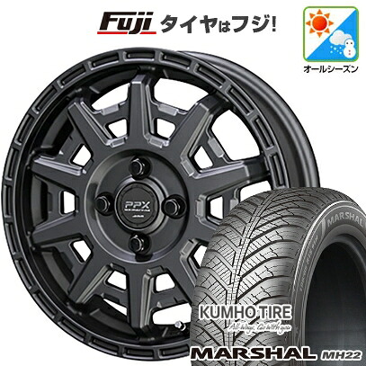 【新品 軽自動車】ソリオ ハスラー オールシーズンタイヤ ホイール4本セット 165/70R14 クムホ マーシャル MH22 オールシーズン(限定) 共豊 PPX D10X 4.5J 14インチ(送料無料)