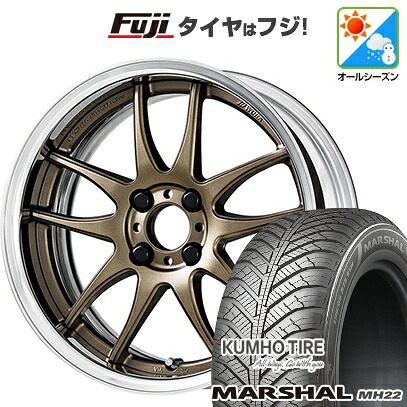 【新品国産車用4穴100】 オールシーズンタイヤ ホイール4本セット 185/55R16 クムホ マーシャル MH22 オールシーズン(限定) WORK ワーク エモーション CR 2P 6J 16インチ(送料無料)