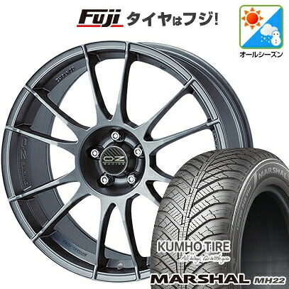 【新品国産車用4穴100】 オールシーズンタイヤ ホイール4本セット 195/55R16 91 V XL クムホ マーシャル MH22 オールシーズン(限定) OZ ウルトラレッジェーラ 7J 16インチ(送料無料)
