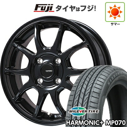 【新品 軽自動車】 夏タイヤ ホイール4本セット 165/45R16 ミレバー ハーモニック プラス MP070(限定) ホットスタッフ ジースピード G-06【限定】 5J 16インチ(送料無料)