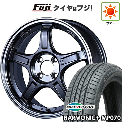 【新品 軽自動車】N-BOX タント スペーシア 夏タイヤ ホイール4本セット 165/55R15 ミレバー ハーモニック プラス MP070(限定) SSR GT GTX03 5J 15インチ(送料無料)