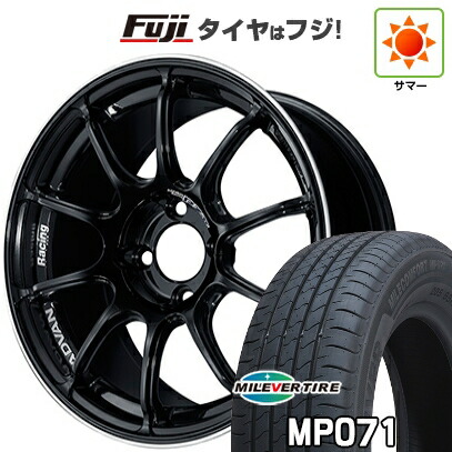 【新品国産車用4穴100】 夏タイヤ ホイール4本セット 185/60R15 ミレバー ミレコンフォート MP071(限定) ヨコハマ アドバンレーシング RZII 6.5J 15インチ(送料無料)