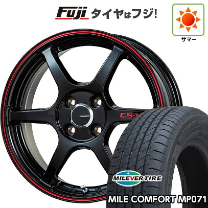【新品 軽自動車】ハスラー デリカミニ(4WD) 夏タイヤ ホイール4本セット 165/60R15 ミレバー ミレコンフォート MP071(限定) レアマイスター CS-V6(グロスブラック/レッドライン) 5J 15インチ(送料無料)|フジコーポレーション