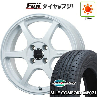 【新品 軽自動車】N-BOX タント スペーシア 夏タイヤ ホイール4本セット 155/65R14 ミレバー ミレコンフォート MP071(限定) レアマイスター CS-V6(ホワイト) 4.5J 14インチ(送料無料)｜フジコーポレーション