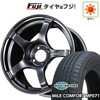 【新品 軽自動車】ハスラー デリカミニ(4WD) 夏タイヤ ホイール4本セット 165/60R15 ミレバー ミレコンフォート MP071(限定) ヨコハマ アドバンレーシング TC-4 5J 15インチ(送料無料)