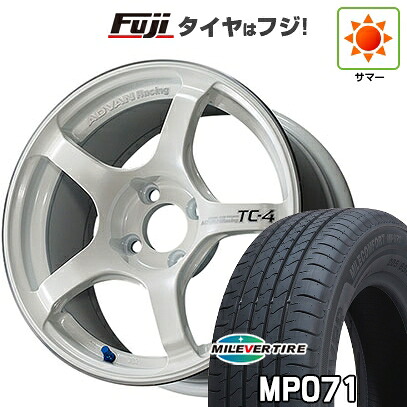 【新品国産車用4穴100】 夏タイヤ ホイール4本セット 185/60R15 ミレバー ミレコンフォート MP071(限定) ヨコハマ アドバンレーシング TC-4 6J 15インチ(送料無料)｜フジコーポレーション 81,785円