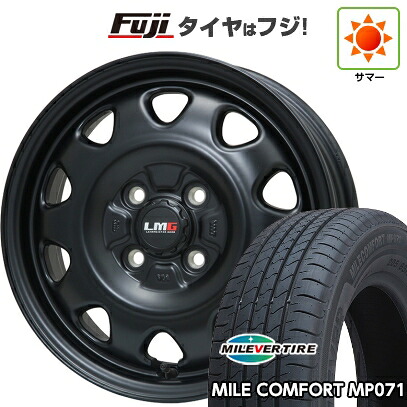 【新品 軽自動車】ハスラー デリカミニ(4WD) 夏タイヤ ホイール4本セット 165/60R15 ミレバー ミレコンフォート MP071(限定) レアマイスター LMG OFF-STYLE(マットブラック) 4.5J 15インチ(送料無料)｜フジコーポレーション