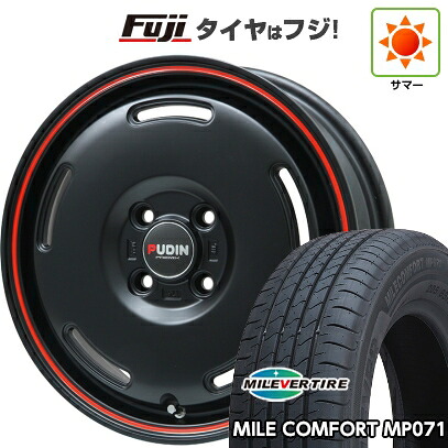 【新品 軽自動車】ハスラー デリカミニ(4WD) 夏タイヤ ホイール4本セット 165/60R15 ミレバー ミレコンフォート MP071(限定) プレミックス プディン(マットブラック/レッドライン) 4.5J 15インチ(送料無料)｜フジコーポレーション