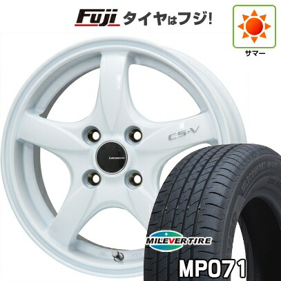 【新品国産車用4穴100】 夏タイヤ ホイール4本セット 185/65R15 ミレバー ミレコンフォート MP071(限定) レアマイスター CS-V(ホワイト) 6J 15インチ(送料無料) 44,785円