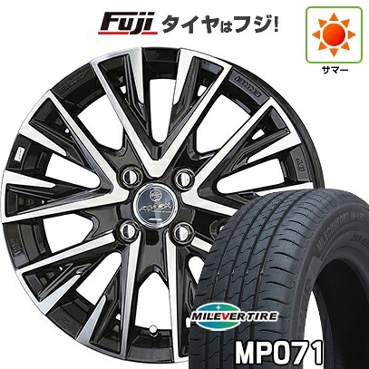 【新品国産車用4穴100】 夏タイヤ ホイール4本セット 185/55R16 ミレバー ミレコンフォート MP071(限定) 共豊 スマック レジーナ 6J 16インチ(送料無料)｜フジコーポレーション