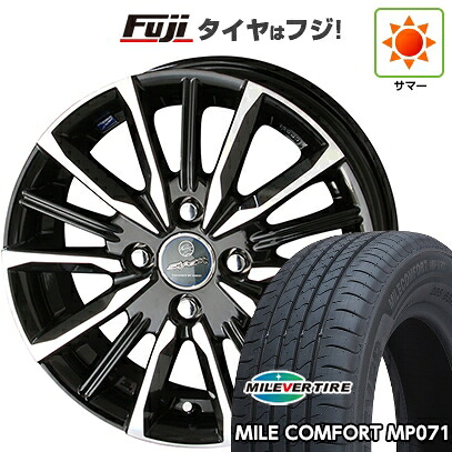 【新品 軽自動車】N-BOX タント スペーシア 夏タイヤ ホイール4本セット 155/65R14 ミレバー ミレコンフォート MP071(限定) 共豊 スマック ヴァルキリー 4.5J 14インチ(送料無料)|フジコーポレーション