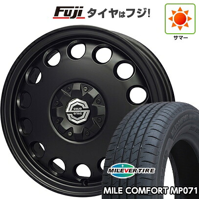 【新品 軽自動車】N-BOX タント スペーシア 夏タイヤ ホイール4本セット 155/65R14 ミレバー ミレコンフォート MP071(限定) ソリッドレーシング Kメタル 4.5J 14インチ(送料無料)