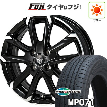 【新品国産車用4穴100】 夏タイヤ ホイール4本セット 185/65R15 ミレバー ミレコンフォート MP071(限定) モンツァ JPスタイル MJ-V 5.5J 15インチ(送料無料)
