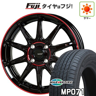 【新品国産車用4穴100】 夏タイヤ ホイール4本セット 185/65R15 ミレバー ミレコンフォート MP071(限定) ホットスタッフ ジースピード P-05R 5.5J 15インチ(送料無料)|フジコーポレーション