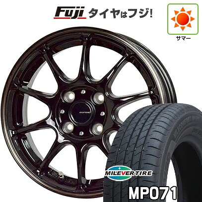 【新品国産車用4穴100】 夏タイヤ ホイール4本セット 185/55R16 ミレバー ミレコンフォート MP071(限定) ホットスタッフ ジースピード P-07 6J 16インチ(送料無料) 54,240円