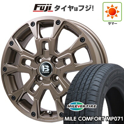 【新品 軽自動車】ハスラー デリカミニ(4WD) 夏タイヤ ホイール4本セット 165/60R15 ミレバー ミレコンフォート MP071(限定) ビッグウエイ B-LUGNAS BRD(マットブロンズ) 4.5J 15インチ(送料無料) 45,305円