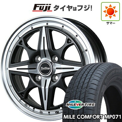 【新品 軽自動車】N-BOX タント スペーシア 夏タイヤ ホイール4本セット 155/65R14 ミレバー ミレコンフォート MP071(限定) ブレスト ビートステージ NS-C 4.5J 14インチ(送料無料)