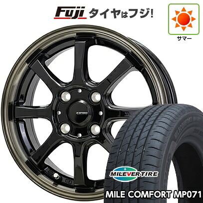【新品 軽自動車】N-BOX タント スペーシア 夏タイヤ ホイール4本セット 155/65R14 ミレバー ミレコンフォート MP071(限定) ホットスタッフ ジースピード P-08 4.5J 14インチ(送料無料)
