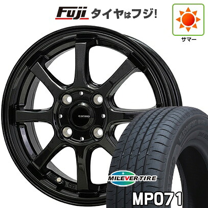 【新品国産車用4穴100】 夏タイヤ ホイール4本セット 185/65R15 ミレバー ミレコンフォート MP071(限定) ホットスタッフ ジースピード G-08 5.5J 15インチ(送料無料)
