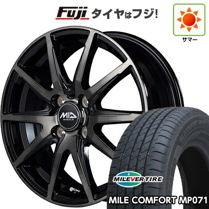 【新品 軽自動車】N-BOX タント スペーシア 夏タイヤ ホイール4本セット 155/65R14 ミレバー ミレコンフォート MP071(限定) MID WHEELS DR-02 4.5J 14インチ(送料無料) 43,875円