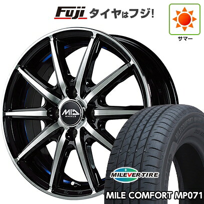 【新品 軽自動車】N-BOX タント スペーシア 夏タイヤ ホイール4本セット 155/65R14 ミレバー ミレコンフォート MP071(限定) MID WHEELS SX-2 4.5J 14インチ(送料無料)