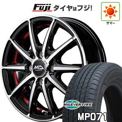 【新品国産車用4穴100】 夏タイヤ ホイール4本セット 185/60R15 ミレバー ミレコンフォート MP071(限定) MID WHEELS SX-2 5.5J 15インチ(送料無料)|フジコーポレーション