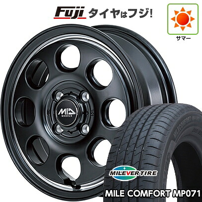 【新品 軽自動車】N-BOX タント スペーシア 夏タイヤ ホイール4本セット 155/65R14 ミレバー ミレコンフォート MP071(限定) MID WHEELS ガルシア パーム8 4.5J 14インチ(送料無料)|フジコーポレーション