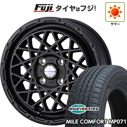 【新品 軽自動車】ハスラー デリカミニ(4WD) 夏タイヤ ホイール4本セット 165/60R15 ミレバー ミレコンフォート MP071(限定) WEDS ウェッズアドベンチャー マッドヴァンス 09 4.5J 15インチ(送料無料)｜フジコーポレーション