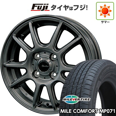 【新品国産車用4穴100】 夏タイヤ ホイール4本セット 185/65R15 ミレバー ミレコンフォート MP071(限定) テクノピア カリテス S416 5.5J 15インチ(送料無料)